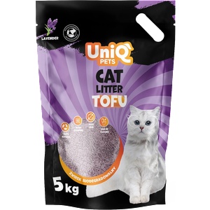 Uniq Pets Cat Tofu Cat Litter биоразградима котешка тоалетна 5kg / 12L лавандула
