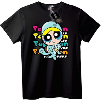 NOONEBRAND Тениска Powerpuff Покемон - M, Black