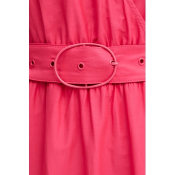 Morgan Рокля Morgan в розово дълга разкроена RASKA (RASKA)