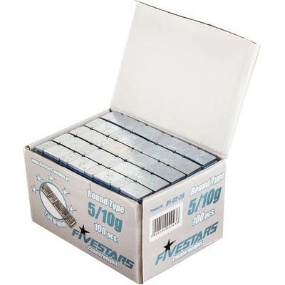 Fivestars Nalepovacie závažie SILVER 60g pásik (5g/10g) 100ks