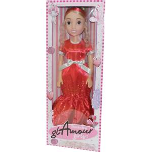 Bambolina Кукла Dimian Bambolina - Glamour Girls, счервена рокля, 80 cm (BD2001L)
