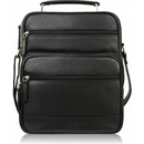 Paolo Peruzzi pánska kožená taška cez rameno T-128-BL čierna