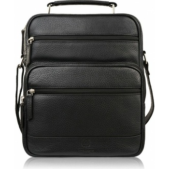 Paolo Peruzzi pánska kožená taška cez rameno T-128-BL čierna