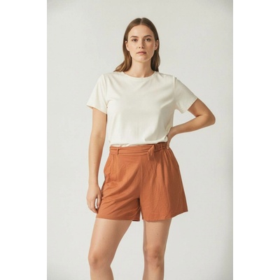 Boohoo dámské kraťasy s páskem volnočasové oranžové