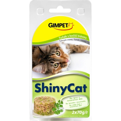 Gimborn GimCat ShinyCat tuňák s kočičí trávou 2 x 70 g
