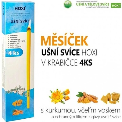 HOXI Ušní svíce s MĚSÍČKEM v krabičce 4 ks