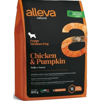 Alleva Natural Puppy Medium Chicken and Pumpkin 0,8 kg
