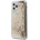 GUESS Liquid Glitter Charms Case - дизайнерски кейс с висока защита за iPhone 12 Pro Max (златист)