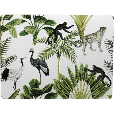 Mars & More 4ks pevné korkové prestieranie Jungle white 30x40x0,4 cm