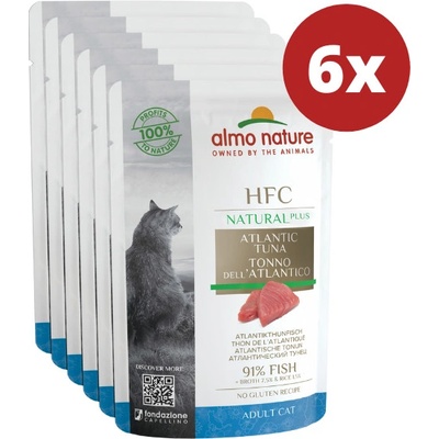 Almo nature HFC natural plus cats atlantický tuniak 6 x 55 g