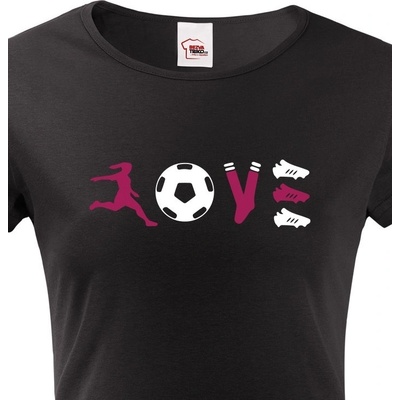 Bezvatriko.cz Canvas 1572 fotbal LOVE Černá