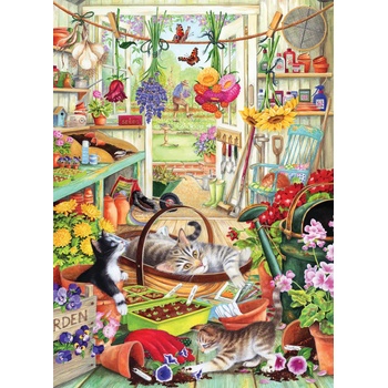 Cobble Hill - Puzzle Potting Shed Cats - 500 piese