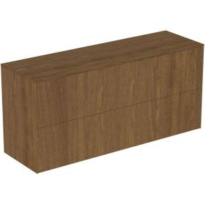 Ideal Standard Atelier Conca стенен шкаф с 2 чекмеджета и плот 120 см, цвят тъмен орех (T4330Y5)