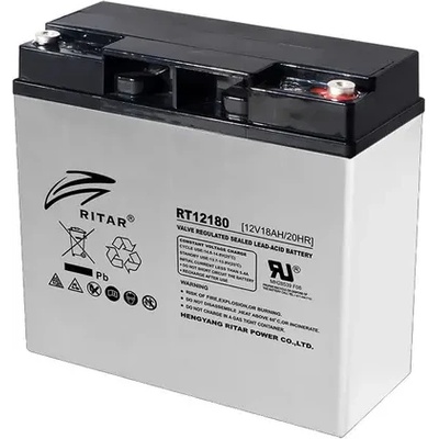 Ritar Оловна батерия RITAR, (RT12180) AGM, 12V, 18Ah, 181 /76 /167 mm, F13(M5) (RITAR-RT12180)