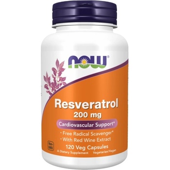 Image 1 of NOW Natural Resveratrol 200 mg [120 капсули]
