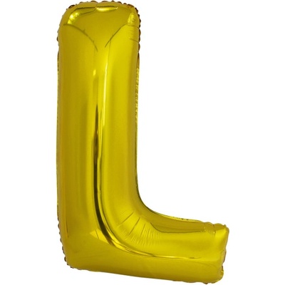 Písmeno L zlatý foliový balónek 86 cm Amskan