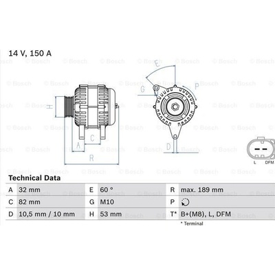 Generátor BOSCH 0 986 047 140