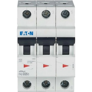 Eaton Автоматичен прекъсвач eaton faz-d25/3, 278898 - 25 a, 3p (278898)