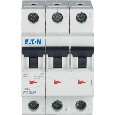 Eaton Автоматичен прекъсвач eaton faz-d25/3, 278898 - 25 a, 3p (278898)