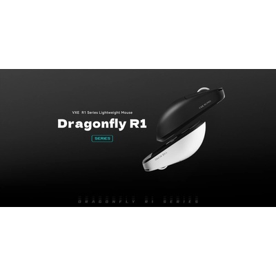 професионална геймърска мишка Wireless Gaming Mouse Dragonfly R1 SE+ - Huano Blue Glow V2, White (VXE-R1-SE-PLUS-W)