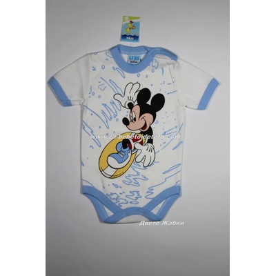 БЕЙБ ФЕШЪН ЕООД Бебешко боди с къс ръкав Мики Маус, 74, 80