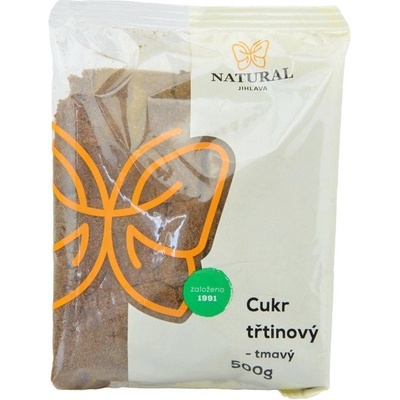 Natural Jihlava Třtinový cukr jemně mletý tmavý 500 g