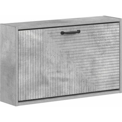 vidaXL Стенно шкафче за обувки HAARLEM 71 x 17 x 43 см Бетонно сиво (896848)
