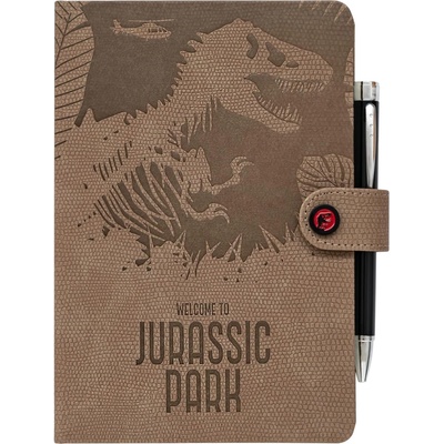 Комплект Тефтер с химикалка Erik Movies: Jurassic Park - Welcome to Jurassic Park, формат A5 (CBA5003)
