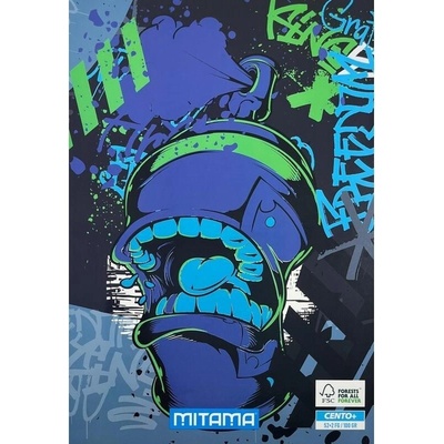 Mitama Sešit Fantasy colours A4 linkovaný s okraji Graffiti