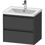 Duravit Ketho. 2 - Шкафче за умивалник 55x63x46 см, 2 чекмеджета, графит матов K25282049490000 (K25282049490000)