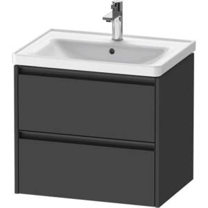 Duravit Ketho. 2 - Шкафче за умивалник 55x63x46 см, 2 чекмеджета, графит матов K25282049490000 (K25282049490000)