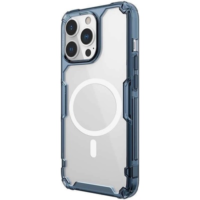 Nillkin Nature TPU Pro Magnetic Case - хибриден удароустойчив кейс с MagSafe за iPhone 13 Pro (син)