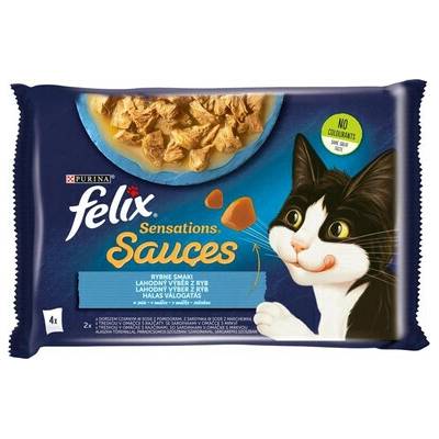 FELIX Sensations Sauces treska a sardinky 4 x 85 g