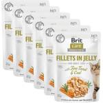 Brit Капсула BRIT Care Cat Fillets in Jelly с фина пъстърва и треска 6 x 85 г