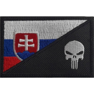 Nášivka PUNISHER SLOVAKIA 8x5cm so suchým zipsom
