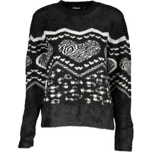 Desigual Дамски пуловер desigual, Цвят Черен (23wwjf56_ne2000)
