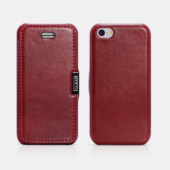 Pouzdro iCarer Luxury Series červený otevírací iPhone 5/5S/SE