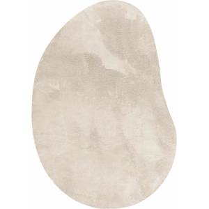 Pure Line Home Плюшен килим овална капка huarte, бежов