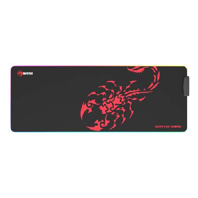 RGB Podložka pod myš, SCORP XL, černá, 800 x 300 mm, 4 mm, Marvo, USB Hub