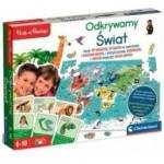 Clementoni Educational Game Puzzle & Quizzes: Animals Discover the World Play and Learn Polish Language Clementoni 50779