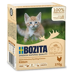 Bozita - котешка храна, парченца месо в сос Kitten 370g
