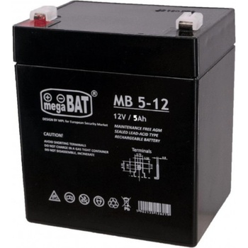 MWPower Акумулаторна батерия 12V, 5.0Ah, megaBAT MB 5-12 (66630)