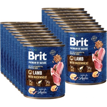 Brit Premium by Nature Агнешко с елда 18x800г