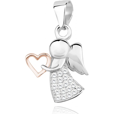 Lunica Stříbrný přívěsek Zlatý ANDĚLÍČEK 0173