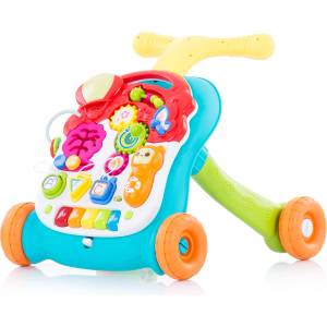 Chipolino Музикална играчка на колела 2в1 Chipolino - Мулти, зелена (MIK02006MLG) Проходилка