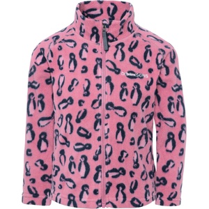 Didriksons Детско поларено яке Didriksons Kid's Monte Printed Full-Zip Fleece jacket - Penguino Pink - размер 130 (703-7224-0416)