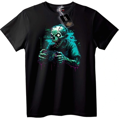 NOONEBRAND Тениска Зомби геймър - S, Black