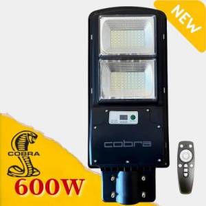  600W LED Соларна улична лампа Cobra с дистанционно, сензор за движение и фотоклетка