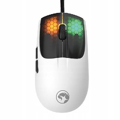 USB káblová myš Marvo M727, biela, optická, 12000 DPI