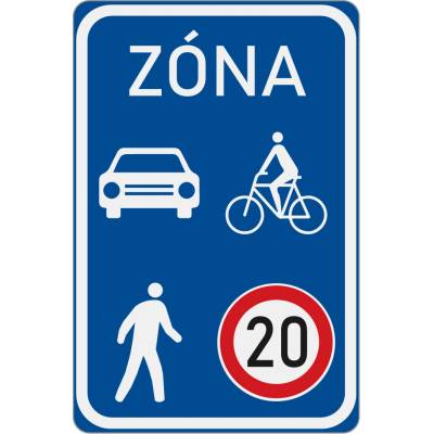 Dopravní značka IZ10a Sdílená zóna